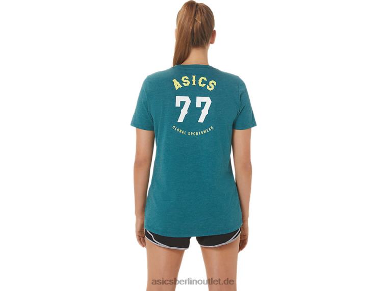 1977 Heritage Americana V-Ausschnitt für Damen BL4N2753Asics samtiges Kiefernheidekraut