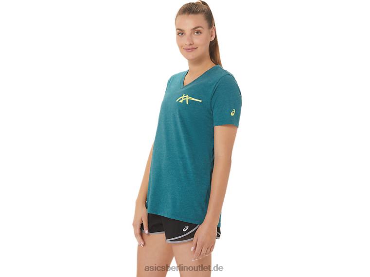 1977 Heritage Americana V-Ausschnitt für Damen BL4N2753Asics samtiges Kiefernheidekraut