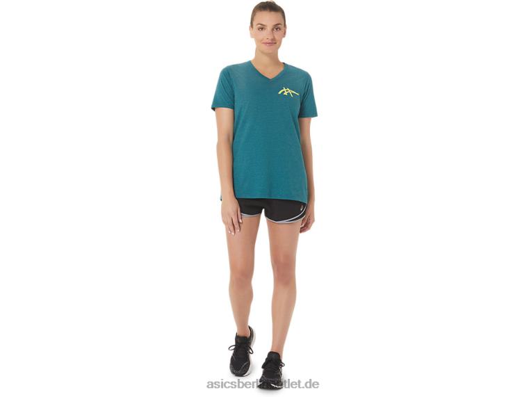 1977 Heritage Americana V-Ausschnitt für Damen BL4N2753Asics samtiges Kiefernheidekraut