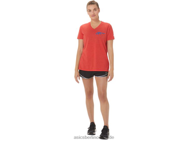 1977 Heritage Americana V-Ausschnitt für Damen BL4N2821Asics klassisches rotes Heidekraut