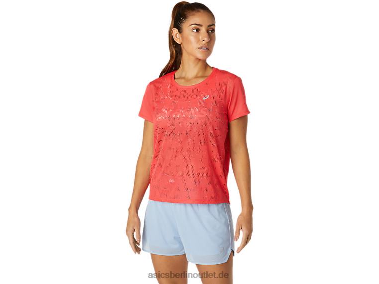 Belüftetes Kurzarm-Top für Damen BL4N3818Asics rosa Grapefruit