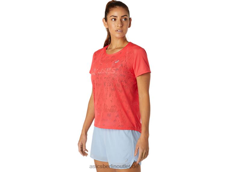 Belüftetes Kurzarm-Top für Damen BL4N3818Asics rosa Grapefruit