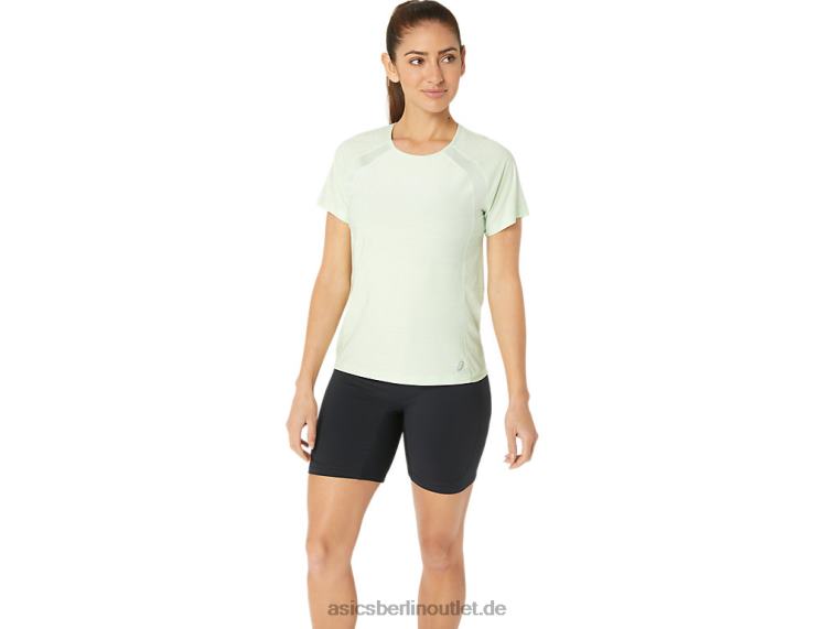 Damen-C110-Kurzarm-Pr-Lyte-Oberteil BL4N2173Asics flüstern grün