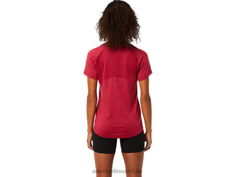 Damen-C110-Kurzarm-Pr-Lyte-Oberteil BL4N3778Asics Burgund
