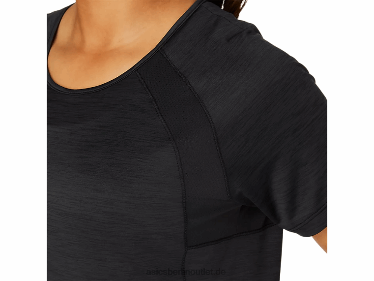 Damen-C110-Kurzarm-Pr-Lyte-Oberteil BL4N4094Asics Leistung schwarz