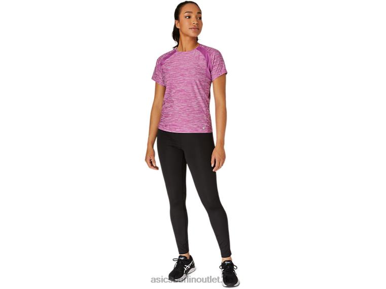 Damen-C110-Kurzarm-Pr-Lyte-Oberteil BL4N4105Asics digitaler Trauben-Spacedye