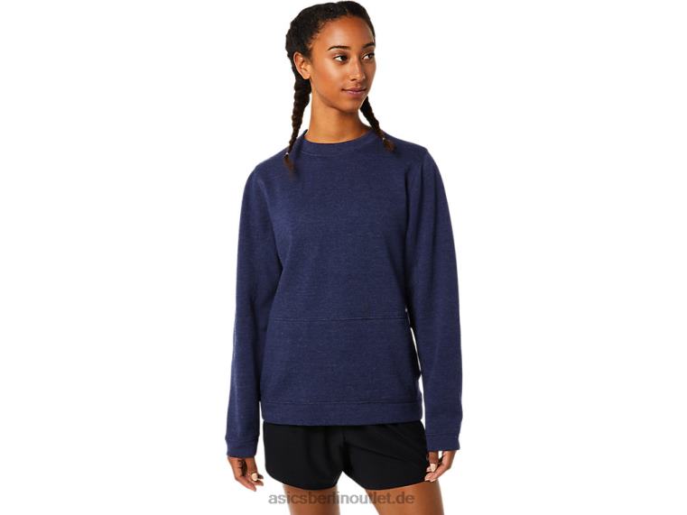 Damen-Crew-Top BL4N3724Asics Peacoat-Heidekraut