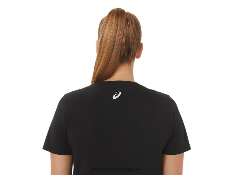 Damen-Crew mit Hibiskus-Slogan BL4N2751Asics Leistung schwarz