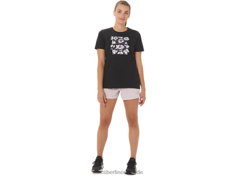 Damen-Crew mit Hibiskus-Slogan BL4N2751Asics Leistung schwarz