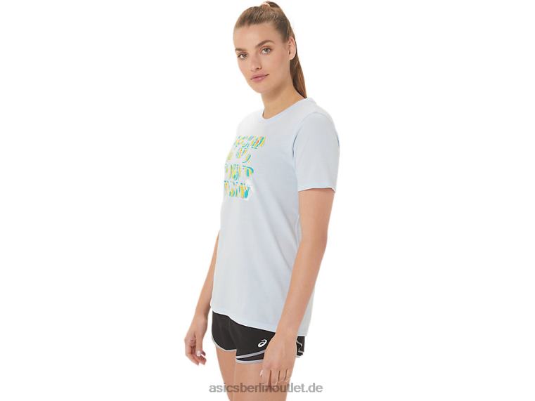 Damen-Crew mit Hibiskus-Slogan BL4N3063Asics weicher Himmel