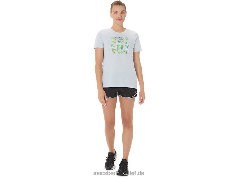 Damen-Crew mit Hibiskus-Slogan BL4N3063Asics weicher Himmel
