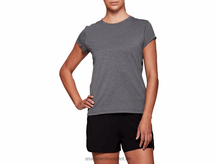 Damen-Dorai-Kurzarmoberteil BL4N4035Asics dunkelgraues Heidekraut