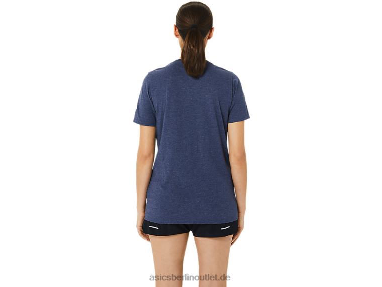 Damen-Eiscreme in heißen kurzen Ärmeln BL4N3194Asics Peacoat-Heidekraut