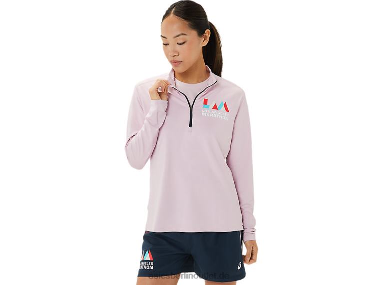 Damen-Fertigset mit halbem Reißverschluss BL4N3316Asics kaum rosa/französischblau