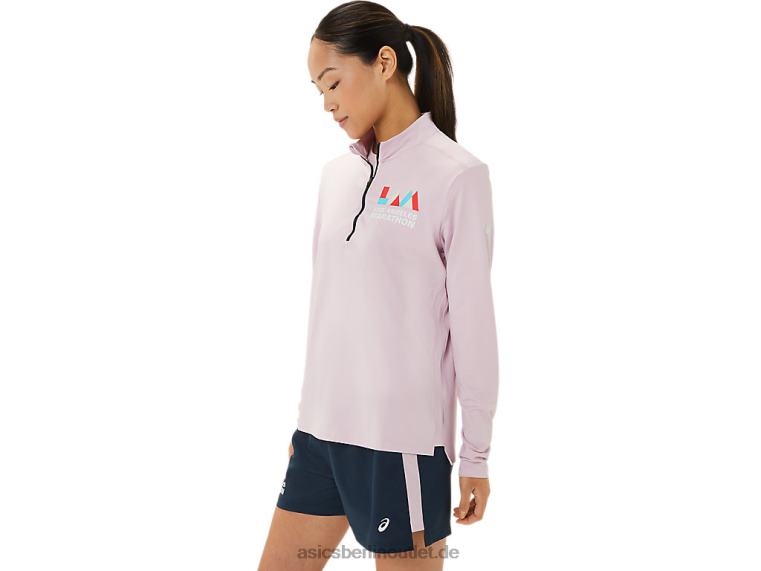 Damen-Fertigset mit halbem Reißverschluss BL4N3316Asics kaum rosa/französischblau