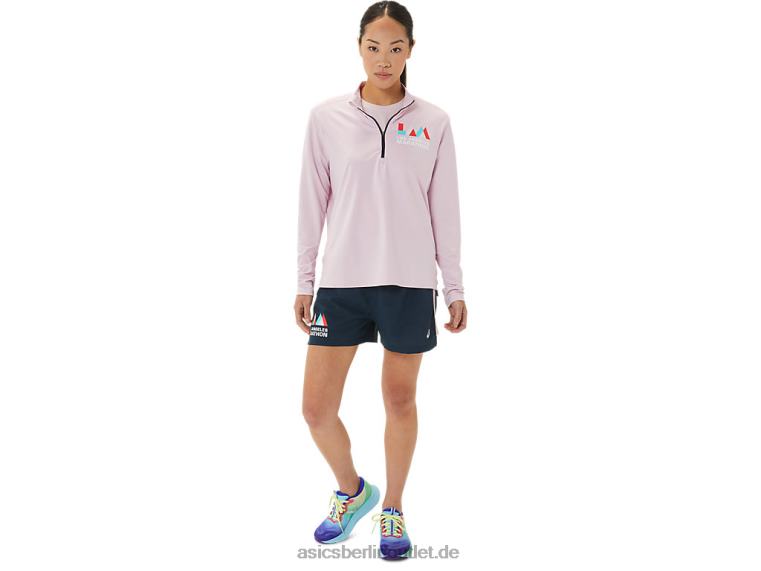 Damen-Fertigset mit halbem Reißverschluss BL4N3316Asics kaum rosa/französischblau