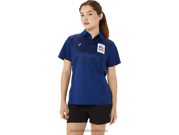 Damen-Hex-Poloshirt mit Farbverlauf BL4N3214Asics dunkelblau (Pantone 281 c)