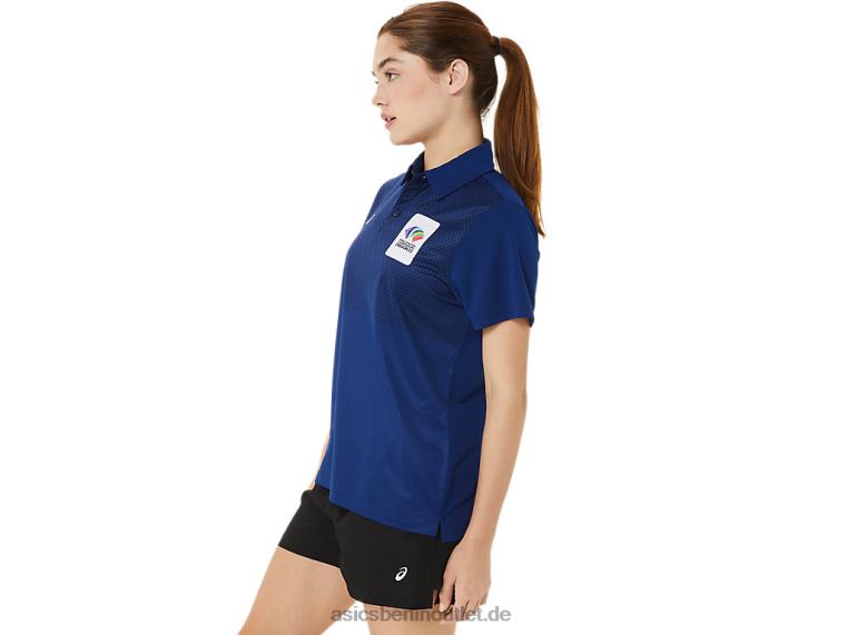 Damen-Hex-Poloshirt mit Farbverlauf BL4N3214Asics dunkelblau (Pantone 281 c)