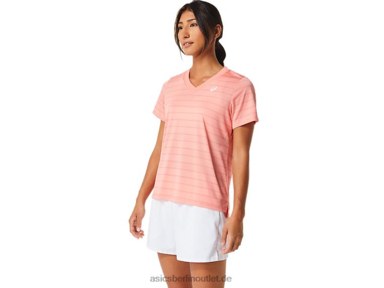 Damen-Kurzarmoberteil mit Court-Streifen BL4N2503Asics Guave