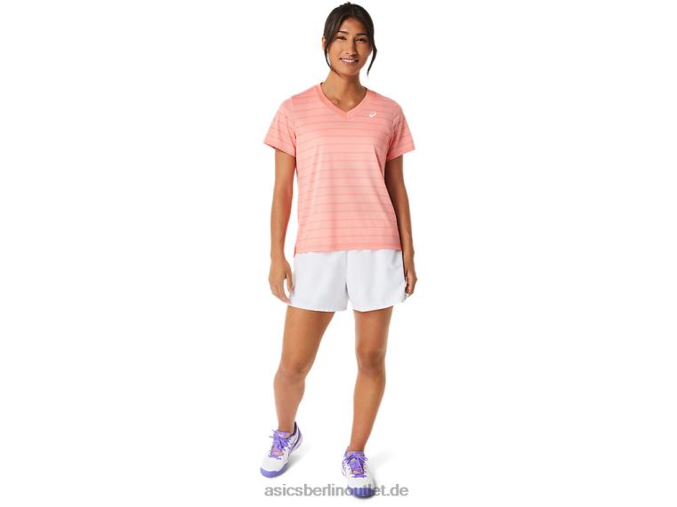 Damen-Kurzarmoberteil mit Court-Streifen BL4N2503Asics Guave