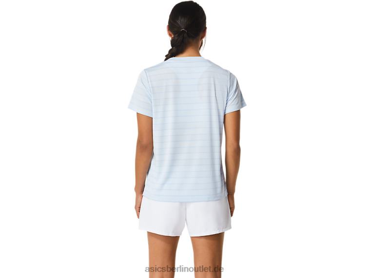 Damen-Kurzarmoberteil mit Court-Streifen BL4N2515Asics weicher Himmel