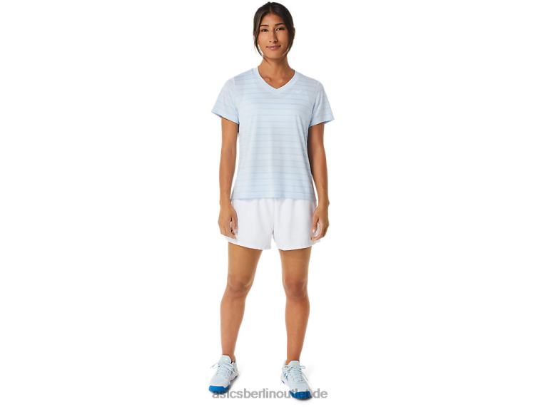 Damen-Kurzarmoberteil mit Court-Streifen BL4N2515Asics weicher Himmel