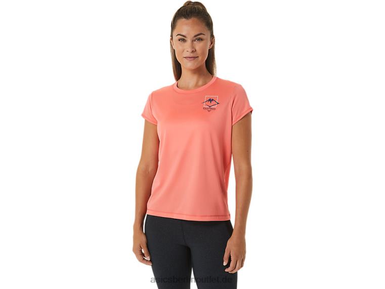 Damen-Kurzarmoberteil mit Fujitrail-Logo BL4N2563Asics Papaya