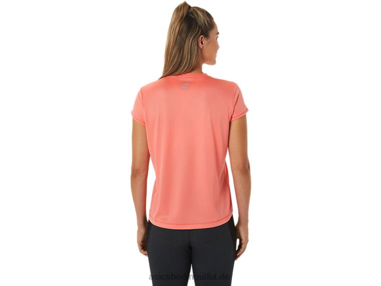 Damen-Kurzarmoberteil mit Fujitrail-Logo BL4N2563Asics Papaya