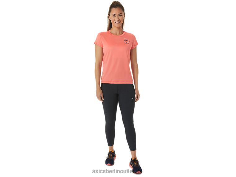 Damen-Kurzarmoberteil mit Fujitrail-Logo BL4N2563Asics Papaya