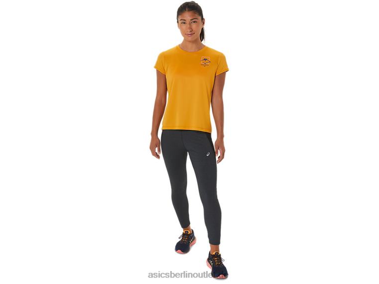 Damen-Kurzarmoberteil mit Fujitrail-Logo BL4N2565Asics Sandsturm