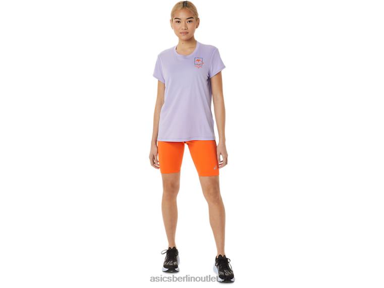 Damen-Kurzarmoberteil mit Fujitrail-Logo BL4N3074Asics Dampf