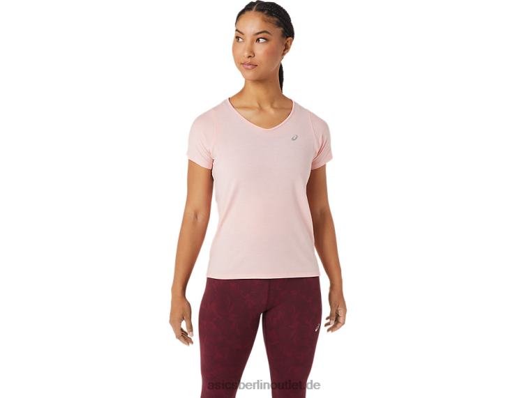Damen-Kurzarmoberteil mit V-Ausschnitt BL4N2773Asics mattierte Rose