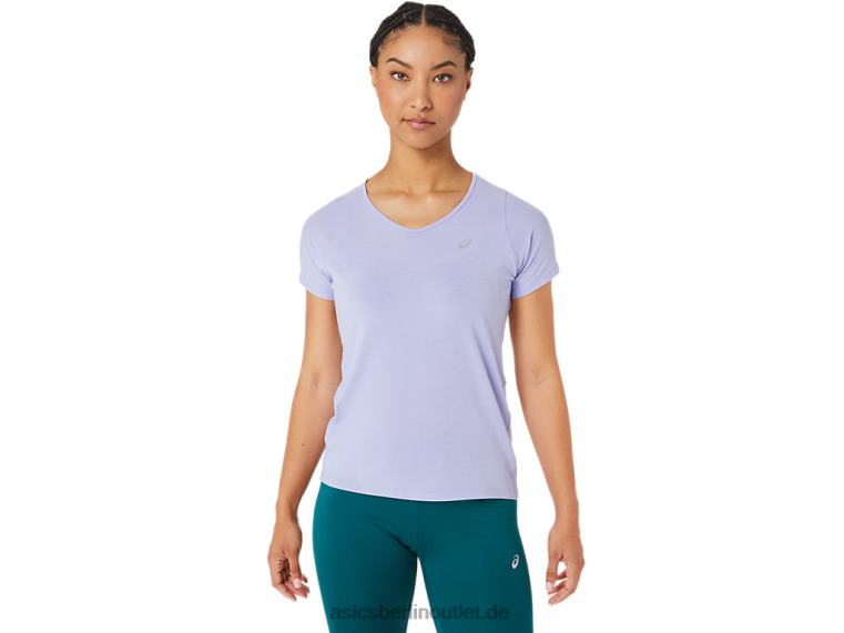 Damen-Kurzarmoberteil mit V-Ausschnitt BL4N2998Asics Dampf
