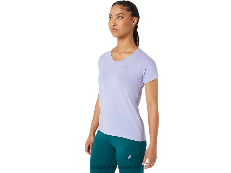 Damen-Kurzarmoberteil mit V-Ausschnitt BL4N2998Asics Dampf