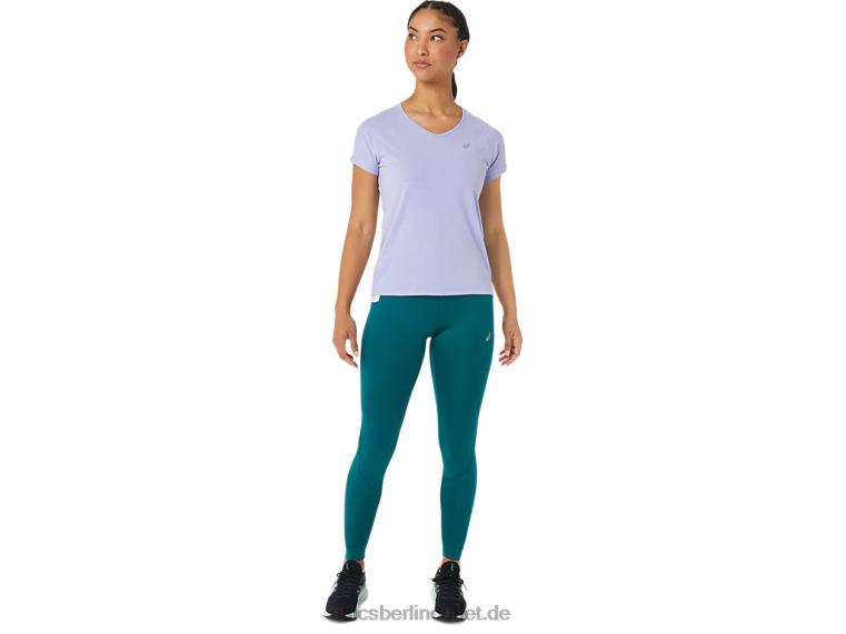 Damen-Kurzarmoberteil mit V-Ausschnitt BL4N2998Asics Dampf