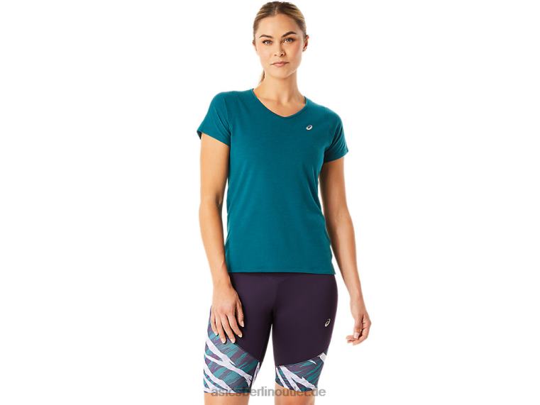 Damen-Kurzarmoberteil mit V-Ausschnitt BL4N3078Asics Samtkiefer