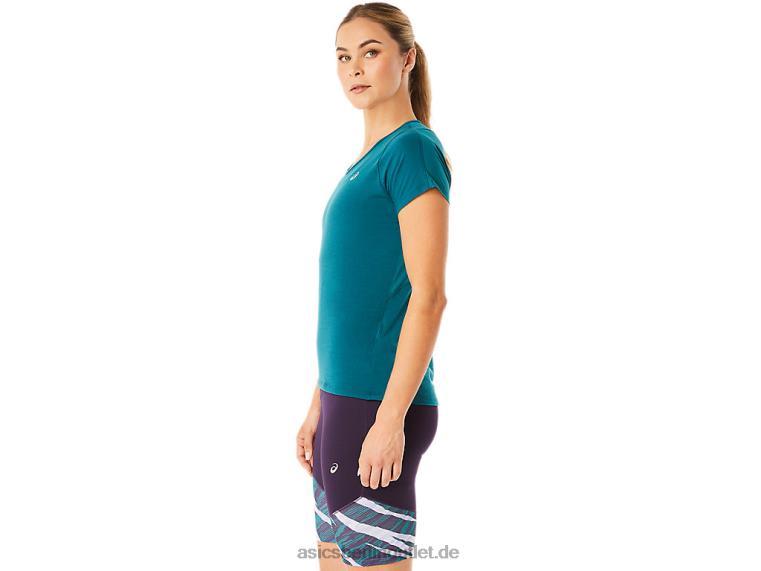 Damen-Kurzarmoberteil mit V-Ausschnitt BL4N3078Asics Samtkiefer