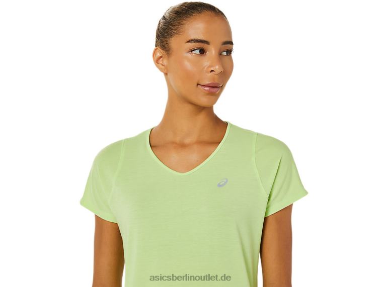 Damen-Kurzarmoberteil mit V-Ausschnitt BL4N3370Asics lindgrün