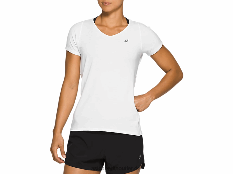 Damen-Kurzarmoberteil mit V-Ausschnitt BL4N4141Asics strahlend weiß