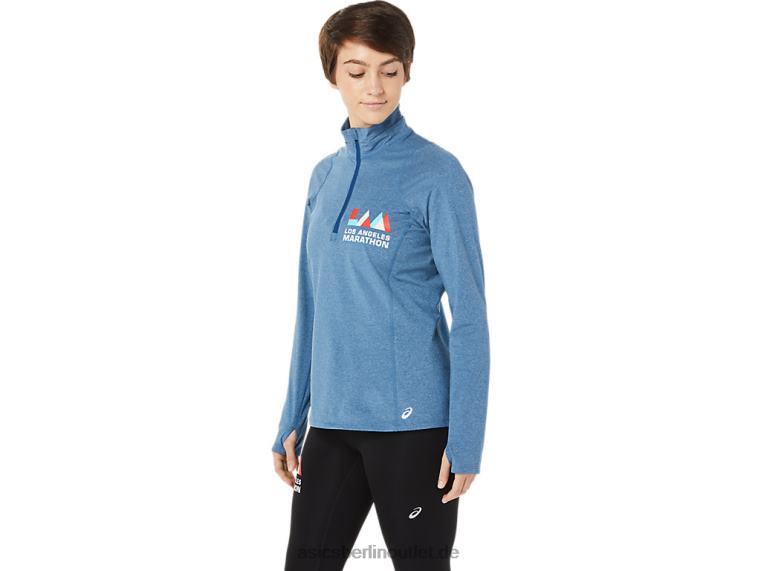 Damen-Lam-Thermopolis-Halbreißverschluss BL4N3652Asics Mako-Blauheide