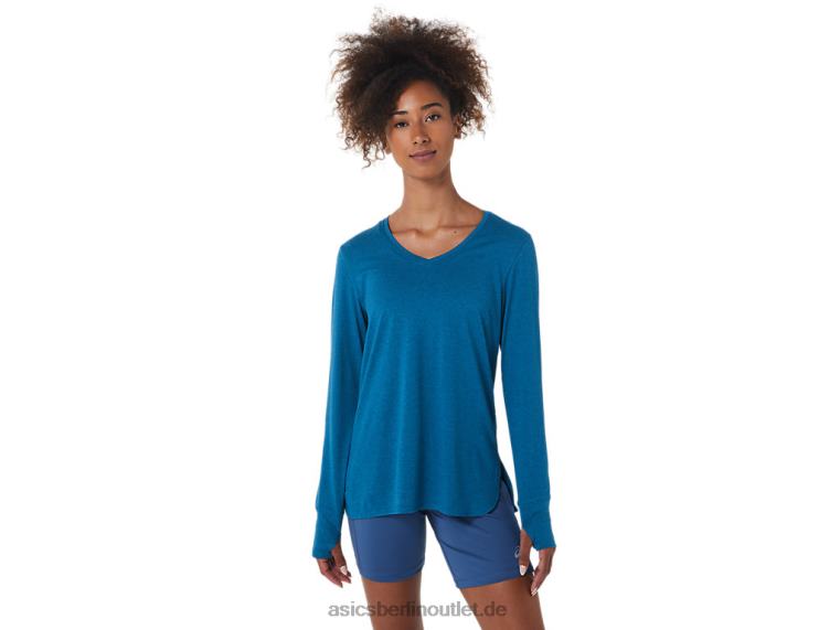 Damen-Langarmshirt in Heidekraut BL4N2795Asics Tiefseeblaugrünes Heidekraut