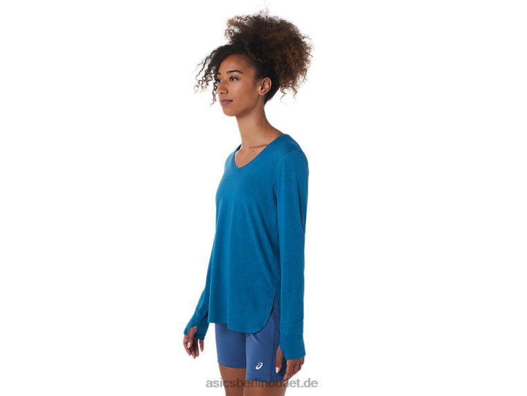Damen-Langarmshirt in Heidekraut BL4N2795Asics Tiefseeblaugrünes Heidekraut