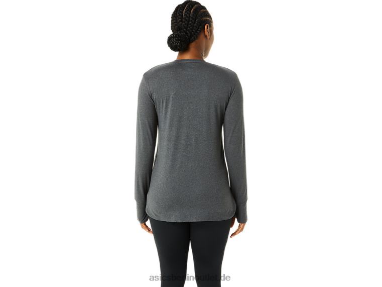 Damen-Langarmshirt in Heidekraut BL4N3690Asics dunkelgraues Heidekraut