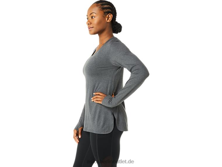 Damen-Langarmshirt in Heidekraut BL4N3690Asics dunkelgraues Heidekraut