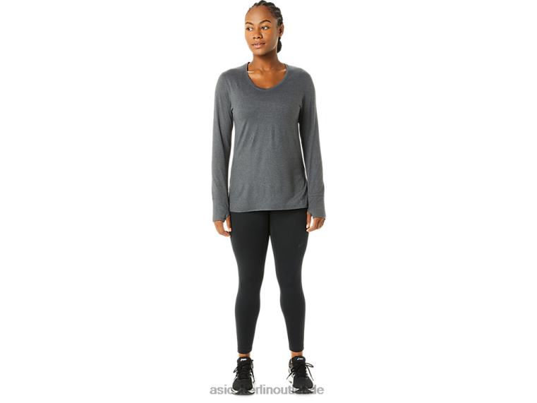 Damen-Langarmshirt in Heidekraut BL4N3690Asics dunkelgraues Heidekraut