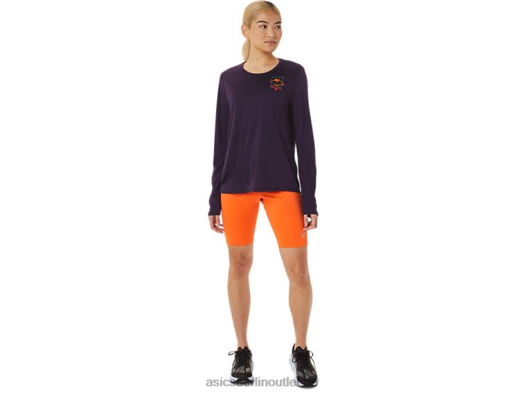 Damen-Langarmshirt mit Fujitrail-Logo BL4N3033Asics Nachtschatten
