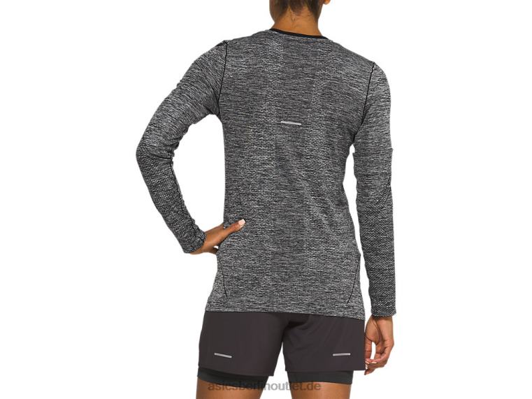 Damen-Langarmshirt ohne Naht BL4N4127Asics Leistung schwarz