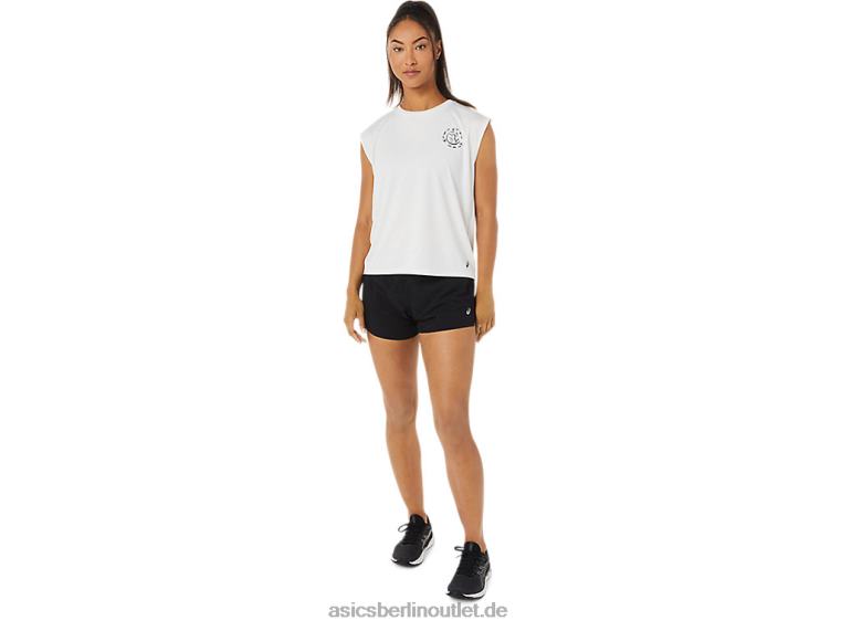 Damen-Laufoberteil „Ocean Waste“. BL4N3483Asics natürliches Weiß