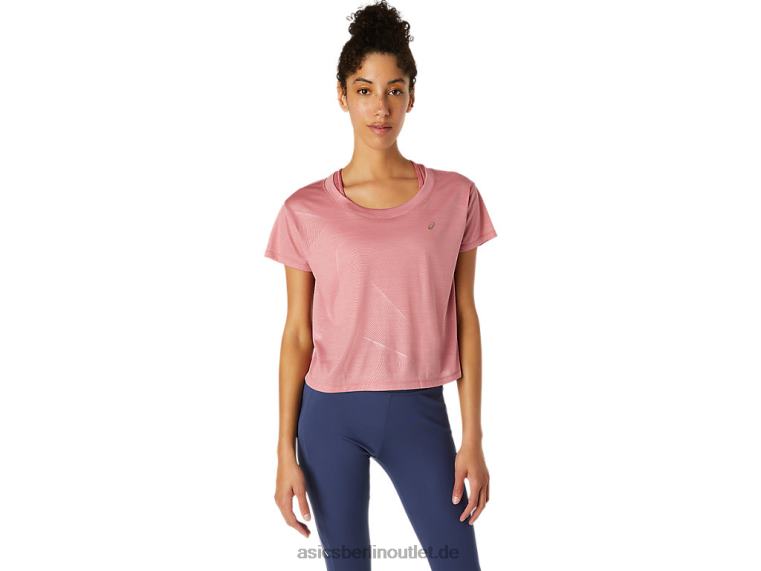 Damen-Nagare-Kurzarmoberteil BL4N3696Asics rauchige Rose