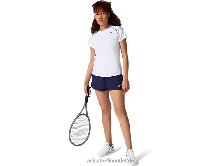 Damen-Paspel-T-Shirt BL4N3880Asics strahlend weiß